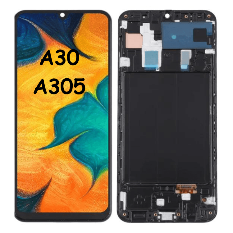 OLED Screen with Frame for Samsung Galaxy A30-A305 (BLACK) - Best Cell Phone Parts Distributor in Canada, Parts Source OLED Screen with Frame for Samsung Galaxy A30-A305 (BLACK) - Best Cell Phone Parts Distributor in Canada, Parts Source